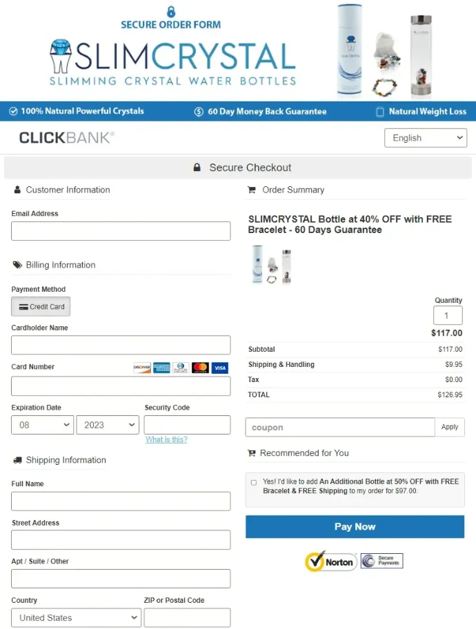 SlimCrystal-checkout-page